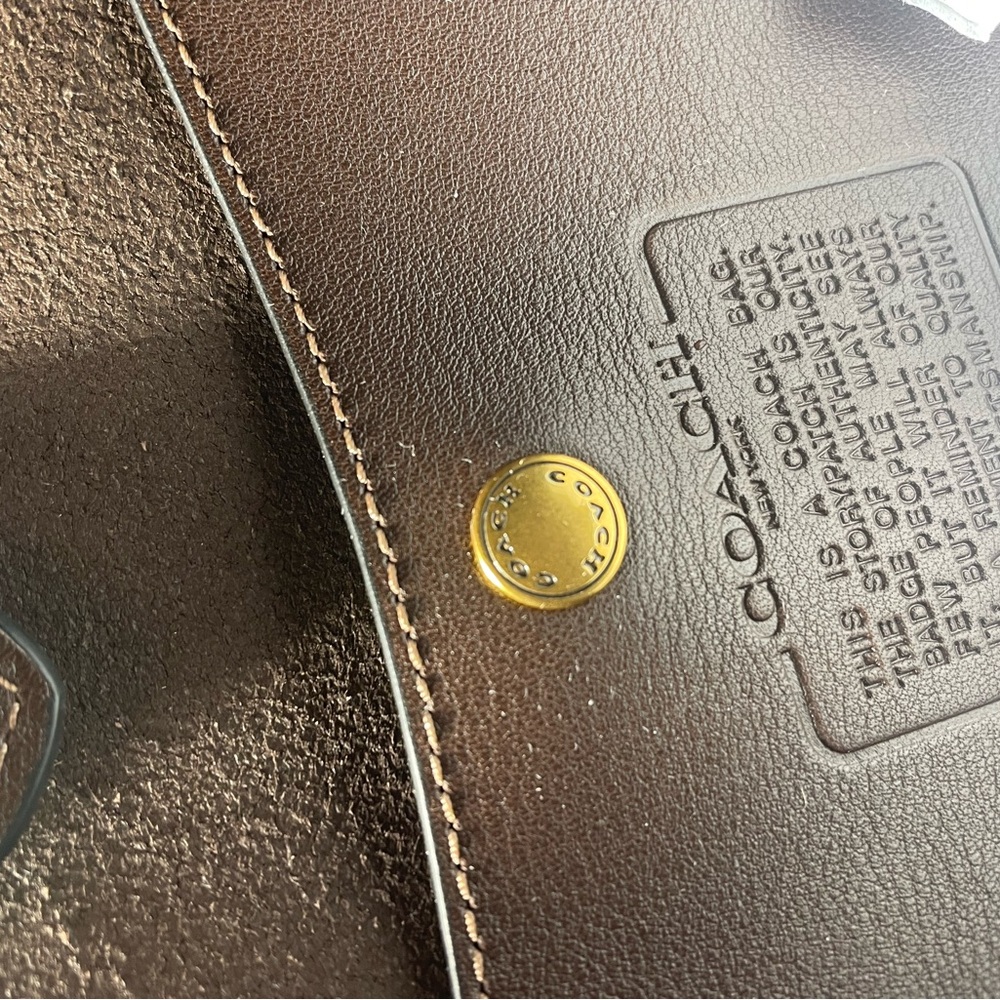 Coach Rich Brown Leather Tote - Picture 6 of 14